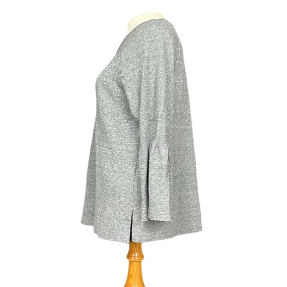 Current/Elliott The Ruffle Sleeve Sweatshirt in Heather Grey Size 2; US Medium - Picture 5 of 16
